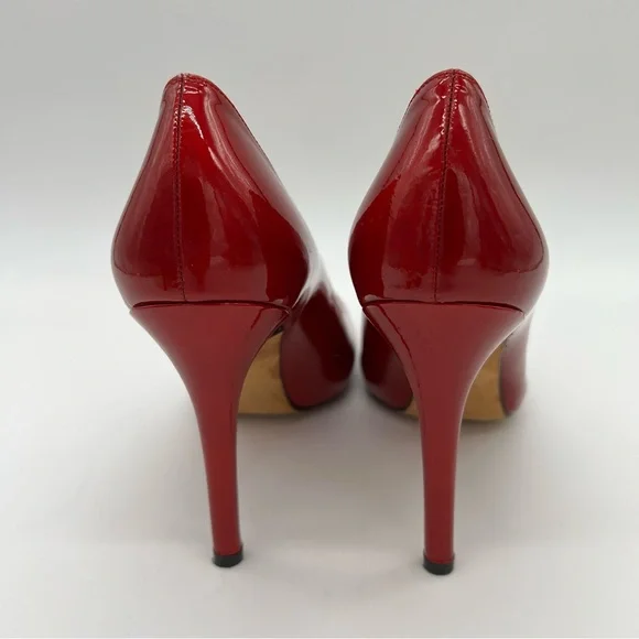 Stuart Weitzman Red Patent Leather Pumps Size 9.5 N - Picture 3 of 13
